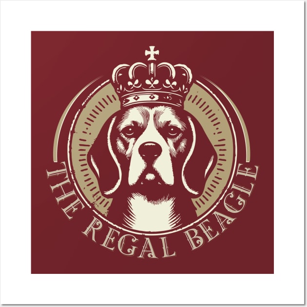 The Regal Beagle Retro Design Wall Art by Trendsdk